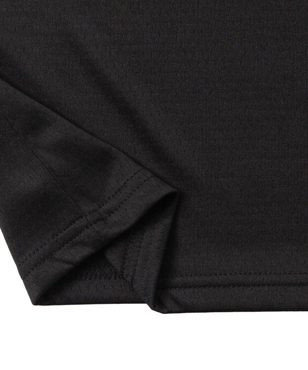 WEGO 【ユニセックス着用ITEM/2点セットネックレス付き/MLサイズ展開】アクセ付きラインリブメッシュプルオーバー ブラック