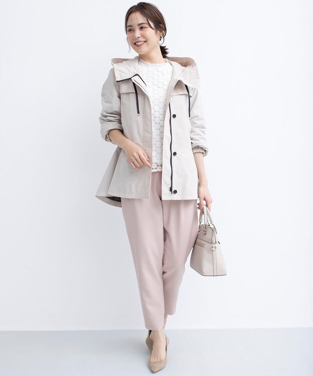 組曲 S 【WEB限定】フード付きライトブルゾン ベージュ系