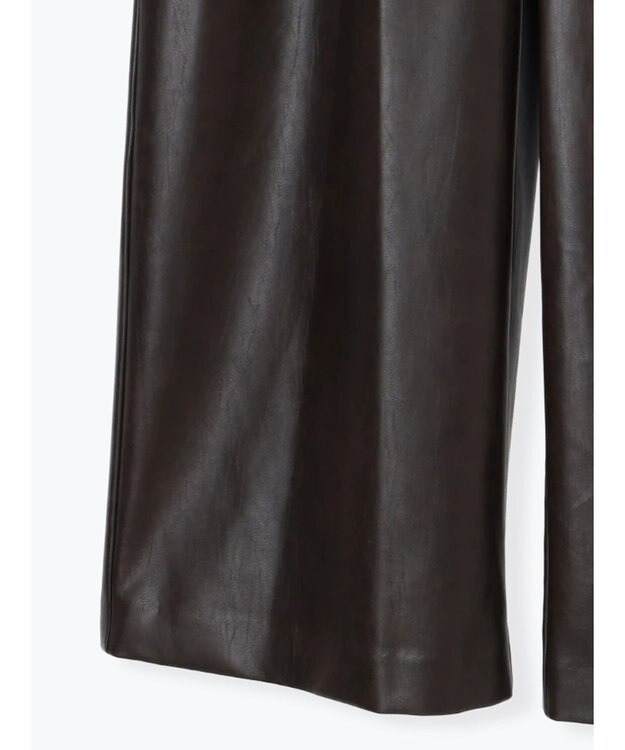 Te chichi フェイクレザーセミワイドパンツ《2025Autumn catalog item》 ブラウン