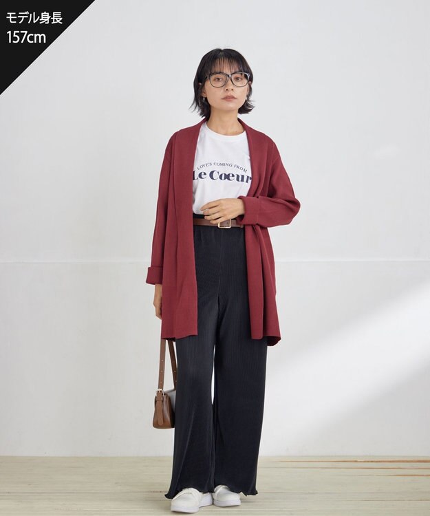 Tiaclasse 【新色追加・洗える】プリーツパンツ 新色 ブラック