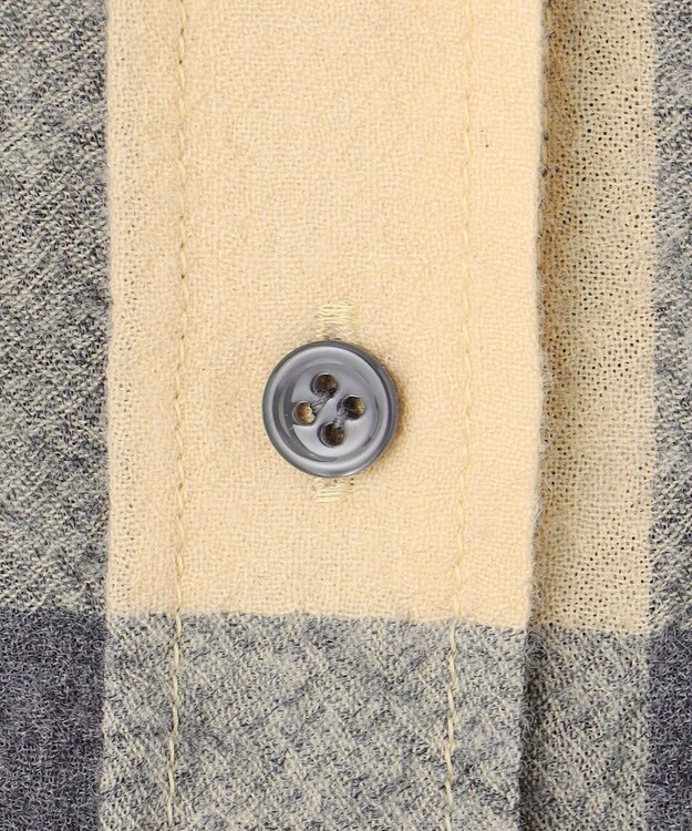 BEIGE， HOBBS / ウールチェックカシュクールブラウス L.Mustard ×Md Gray