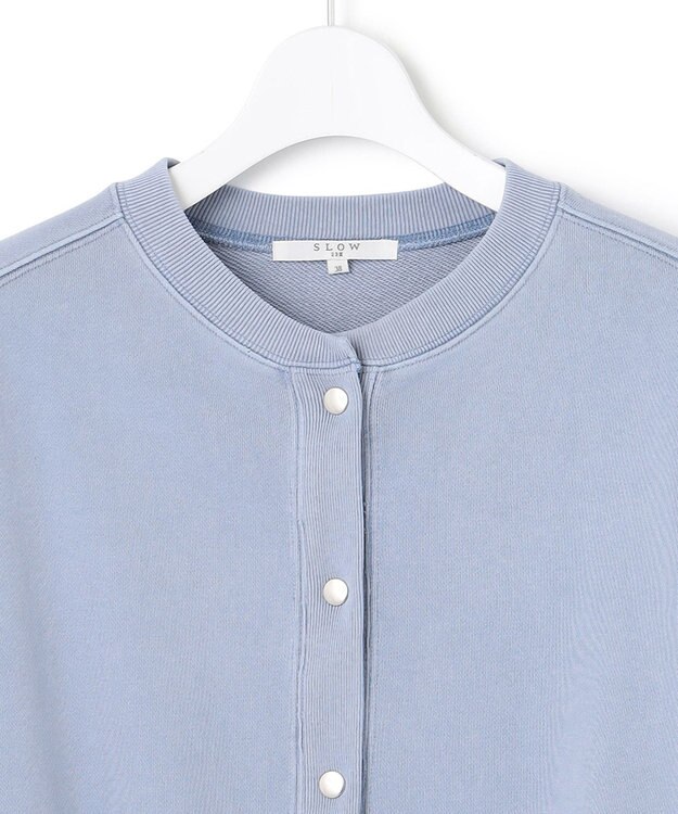 23区 【SLOW】ヴィンテージテリー スナップドット ブルゾン スチールブルー系