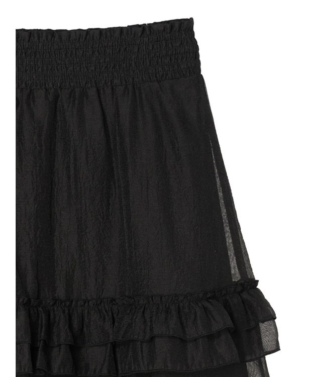 Green Parks ・ＥＬＥＮＣＡＲＥ　ＤＵＥ　シアーフリルティアードスカート Black