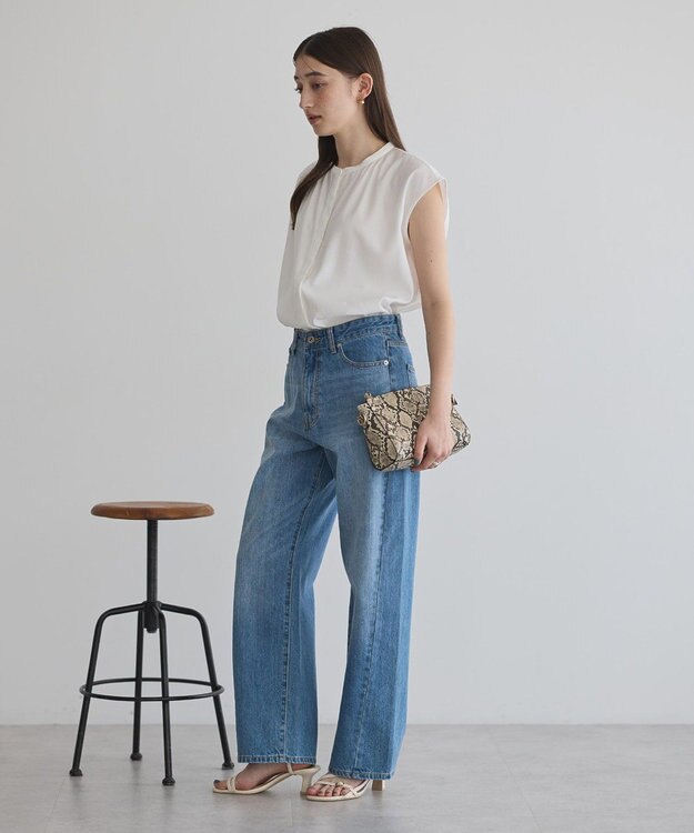 YECCA VECCA 【接触冷感】COOLバックピンタックブラウス Off White