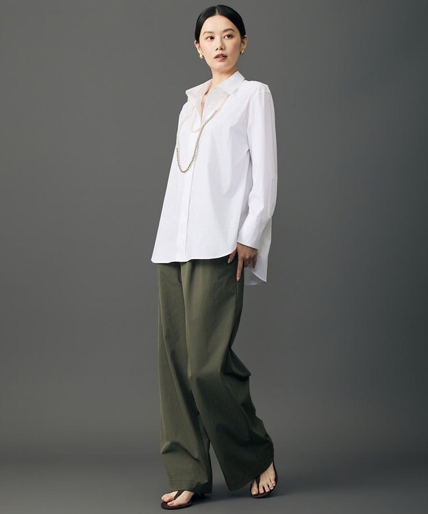 自由区 エッセンシャルブロードベーシック シャツブラウス オフ