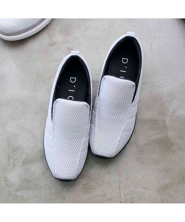 MODE ET JACOMO <D'ICI>ナイロンメッシュスニーカー ライトグレー