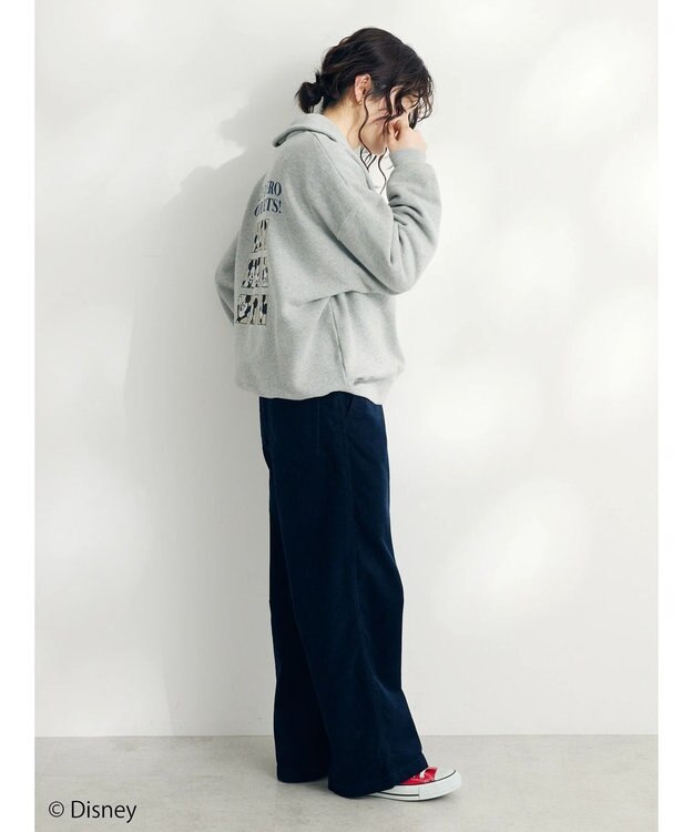 CRAFT STANDARD BOUTIQUE 【Ｄｉｓｎｅｙ】Ｈａｌｆ　Ｚｉｐ　Ｓｗｅａｔ Gray Mixture