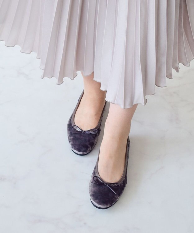 Bridget Birkin 【Bridget Birkin】ラウンドデイリーバレエシューズ グレー雑材