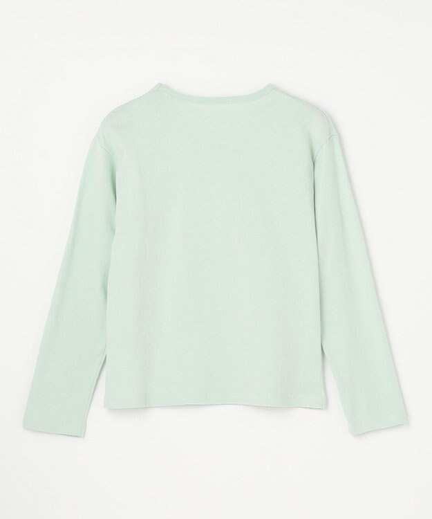 ANY KIDS アニマル×フルーツ 長袖 Tシャツ ライム×ネコ