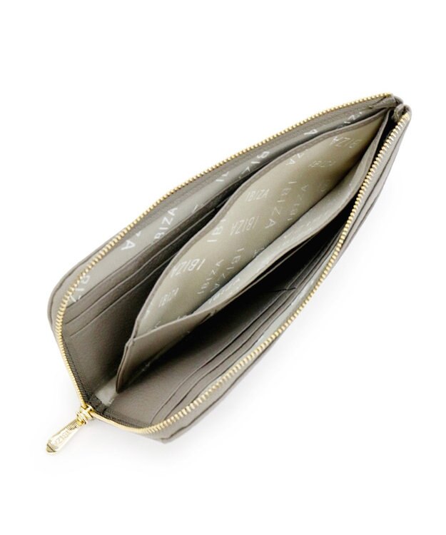 IBIZA 牛革　Ｌ字ファスナー長財布 ラベンダー