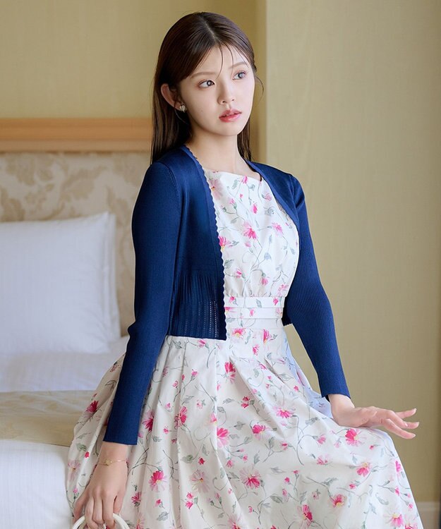 TOCCA 【鈴木ゆうかさん着用】EYELET AJISAI ボレロ ネイビー系