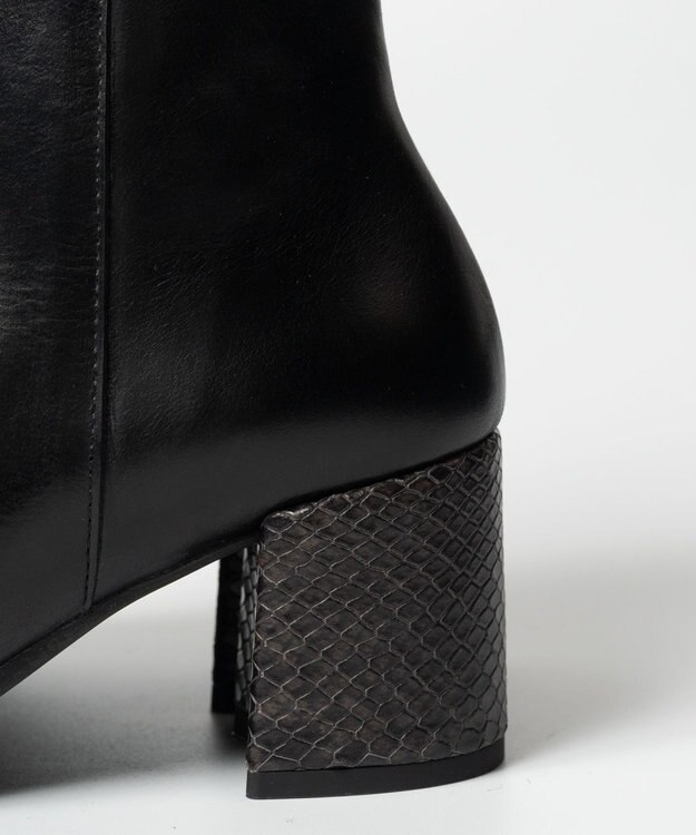 BONTRE 【BONTRE/ボントレ】スクエアショートブーツ ブラック/コンビ