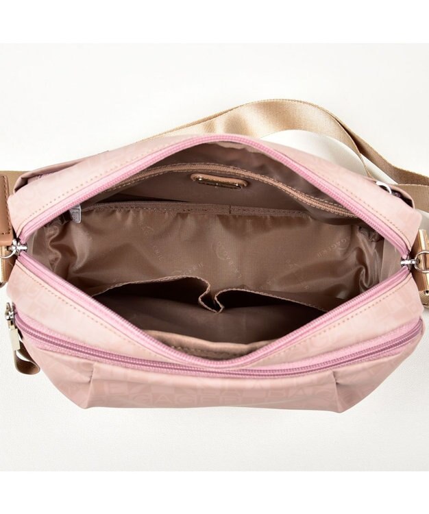 LA BAGAGERIE モノグラムデイリーショルダー ピンク