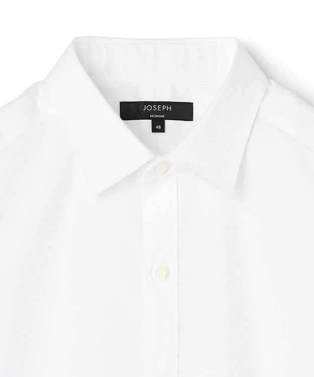 JOSEPH HOMME スーピマクロスウィーブ　レギュラーカラーシャツ ホワイト系