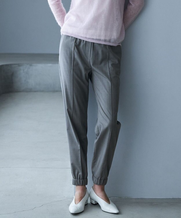 ICB 【洗える】T/Wブロード ジョグパンツ ライトグレー系