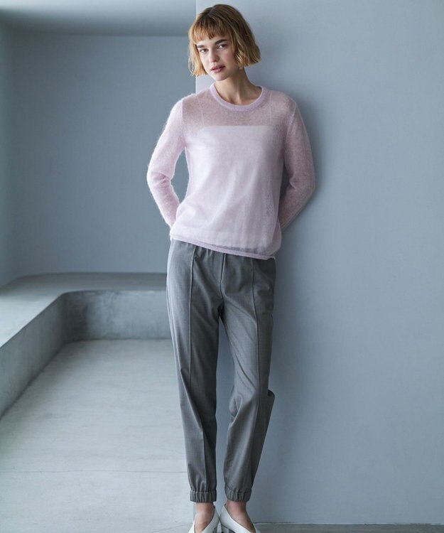 ICB 【洗える】T/Wブロード ジョグパンツ ライトグレー系