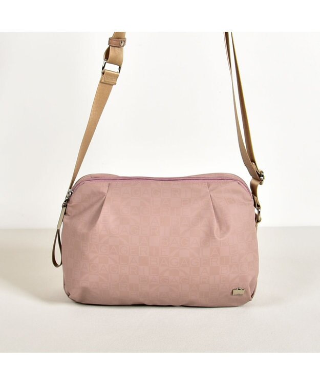 LA BAGAGERIE モノグラムデイリーショルダー ピンク