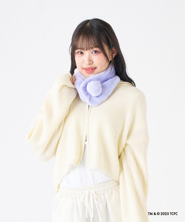 MOONBAT Care Bears(ケアベア) フェイクファーマフラー 手洗い可能 ライトパープル