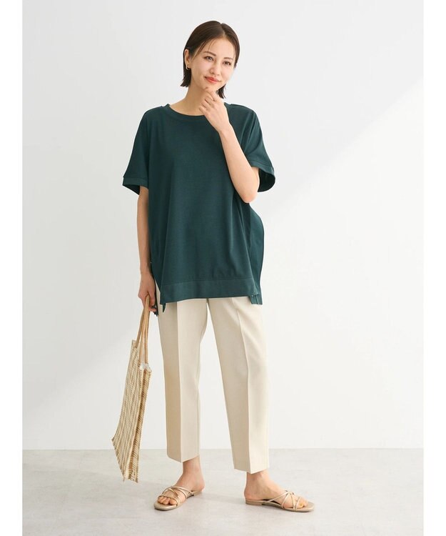 Green Parks フレンチスリーブ脇ドッキングカットプルオーバー Green