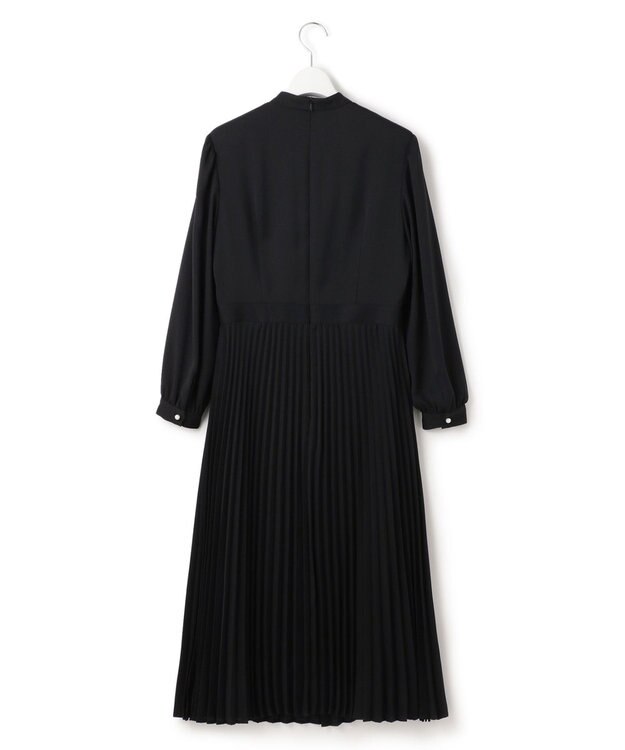 23区 【洗える】クリスタルアムンゼン ウエスト切り替え ワンピース ブラック系