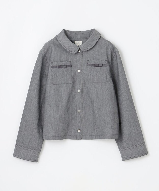 組曲 KIDS 【150-160㎝】リボンポケット ジャケット グレー