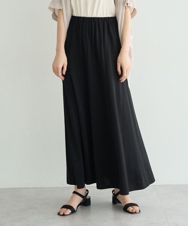 YECCA VECCA 【接触冷感】カットマーメイドスカート Black