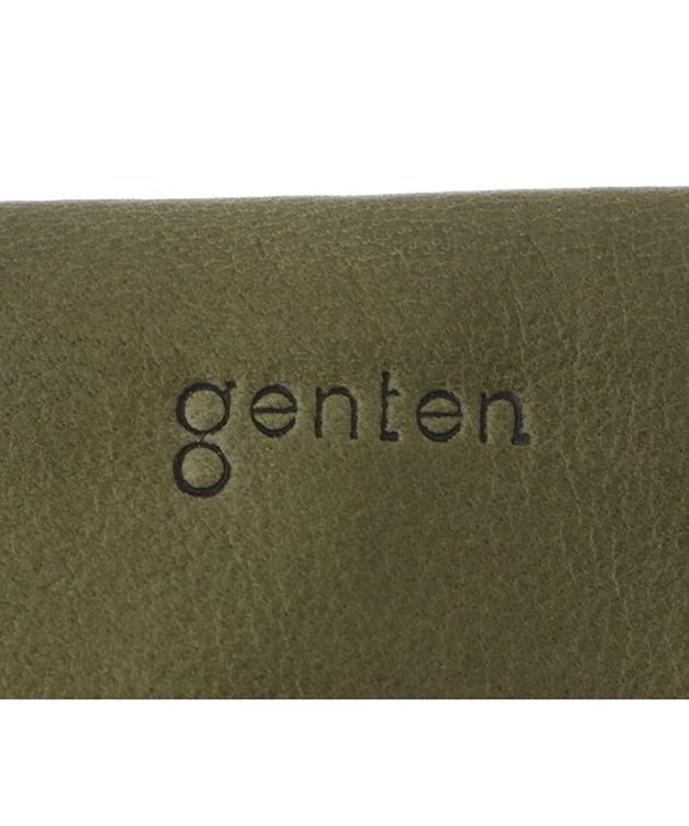 genten ゴートベーシック 二つ折り財布 カーキ