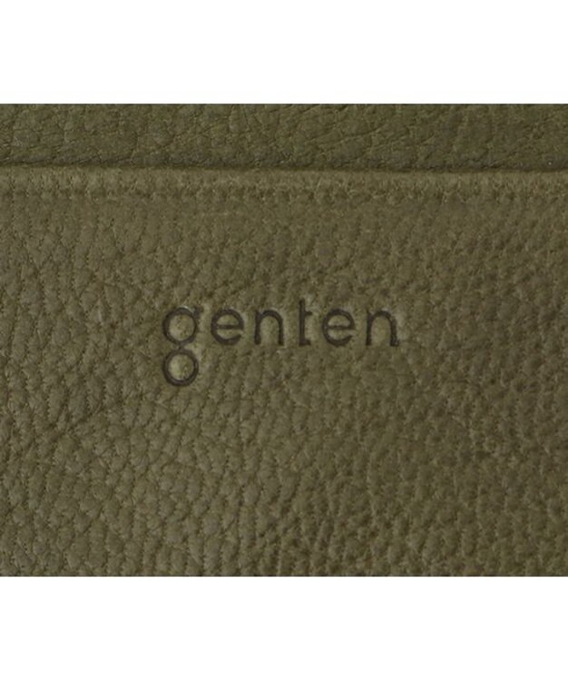 genten ゴートベーシック 二つ折り財布 カーキ