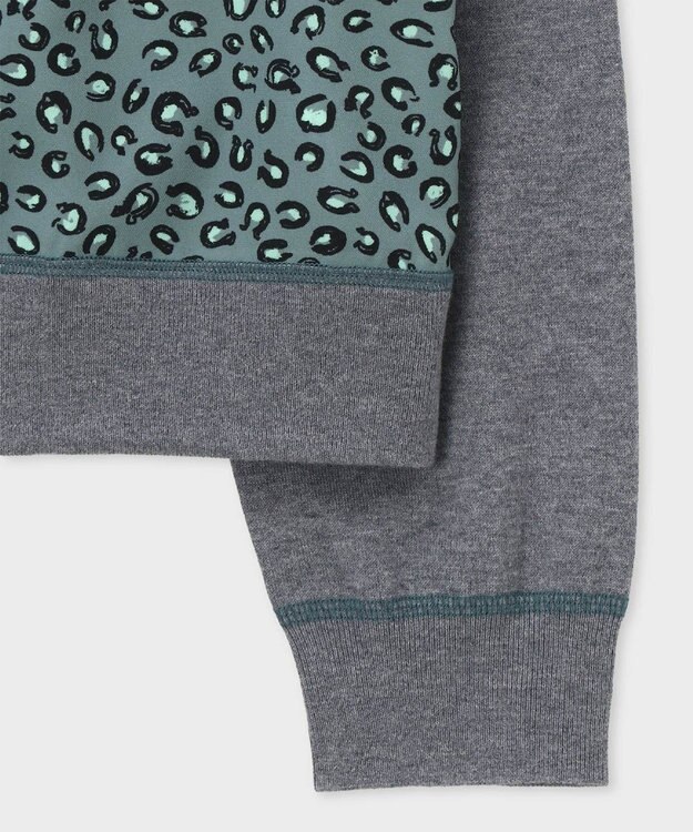 Paul Smith Horseshoe Leopardジップアップ ニット グレイッシュブルー