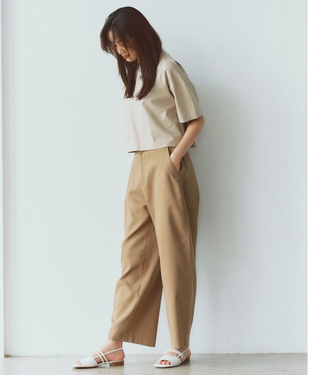 UNFILO カーブワイドパンツ キャメル