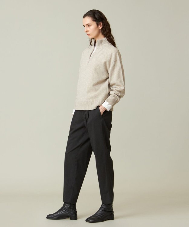 J.PRESS YORK STREET 【UNISEX】NEW ENGLAND ハーフジップニット ベージュ系