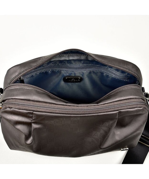 LA BAGAGERIE モノグラムデイリーショルダー ガンメタリック