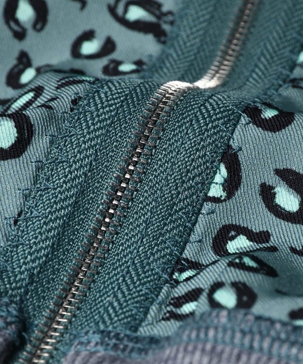 Paul Smith Horseshoe Leopardジップアップ ニット グレイッシュブルー