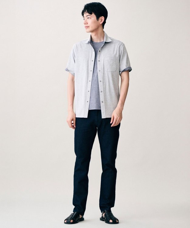 JOSEPH ABBOUD 【キングサイズ・ジャージー素材・ストレッチ】コンパクトコットンジャージー Tシャツ ライトグレー系2