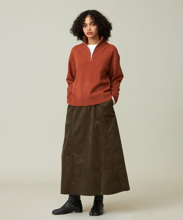 J.PRESS YORK STREET 【UNISEX】NEW ENGLAND ハーフジップニット オレンジ系