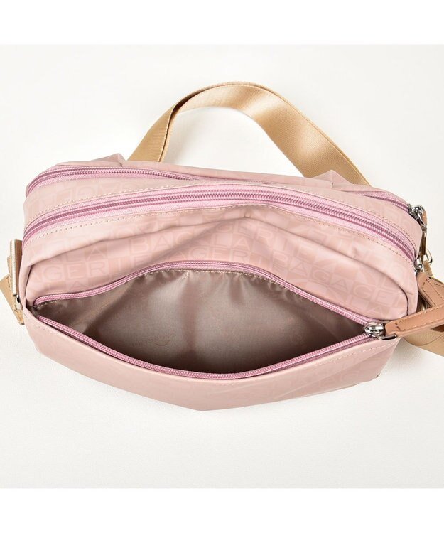 LA BAGAGERIE モノグラムデイリーショルダー ピンク