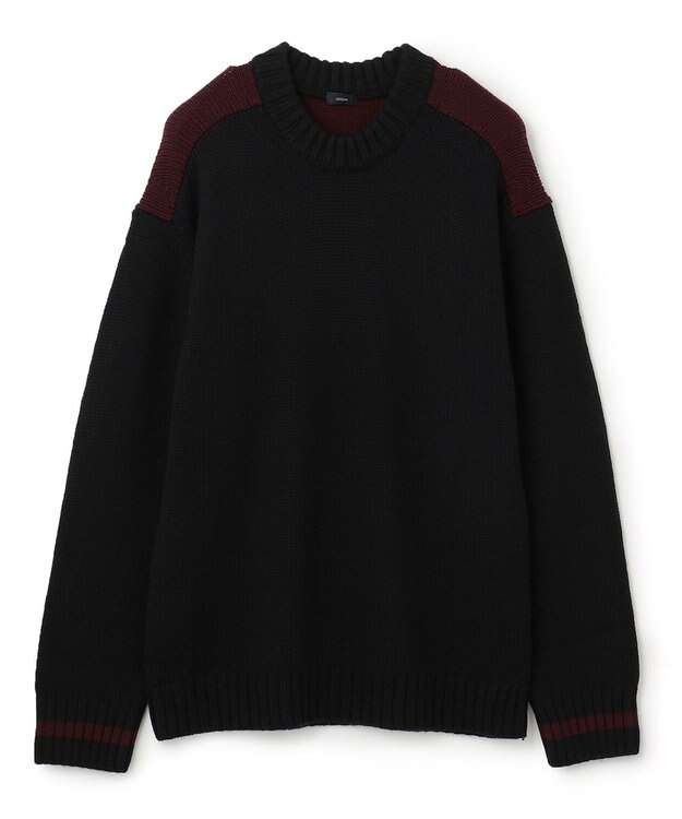 JOSEPH HOMME ラーナヴァージンメリノ　クルーネックニット ブラック系