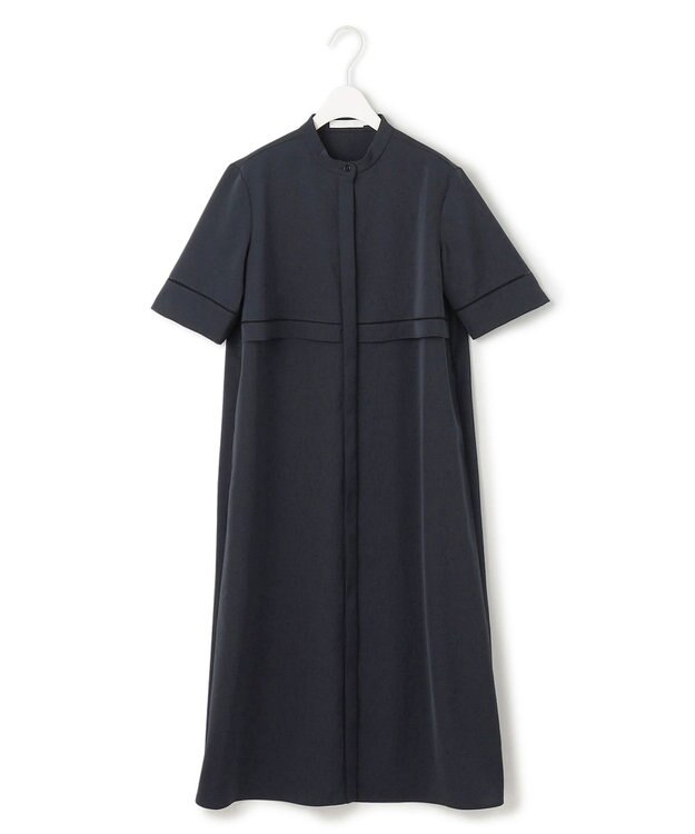 ICB L 【ASUMI・MANAMIコラボ 丈が選べる】ハシゴレースシャツワンピース ネイビー系