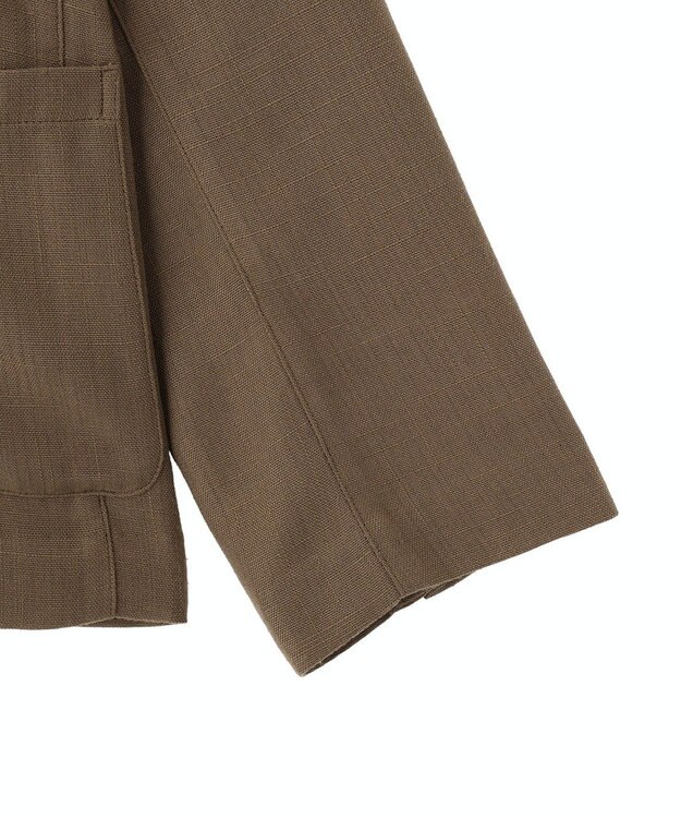 CRAFT STANDARD BOUTIQUE リネンライクオーバーサイズジャケット Brown