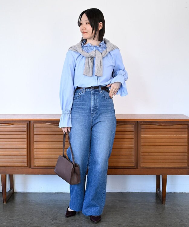 woadblue Marisol掲載＜坪田あさみさんコラボ＞SALUU サルー /デニムパンツ ミッドブルー MIDBLUE