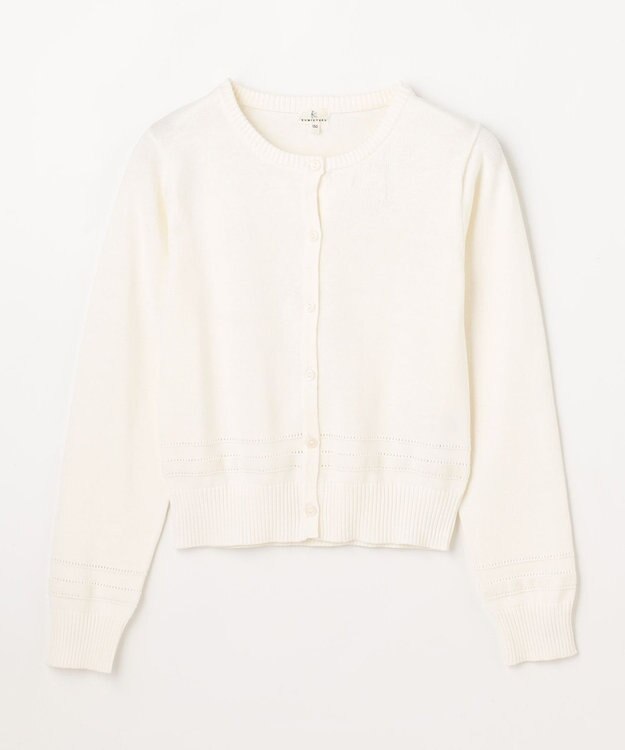 組曲 KIDS 【150-160㎝】クラシック カーディガン アイボリー系