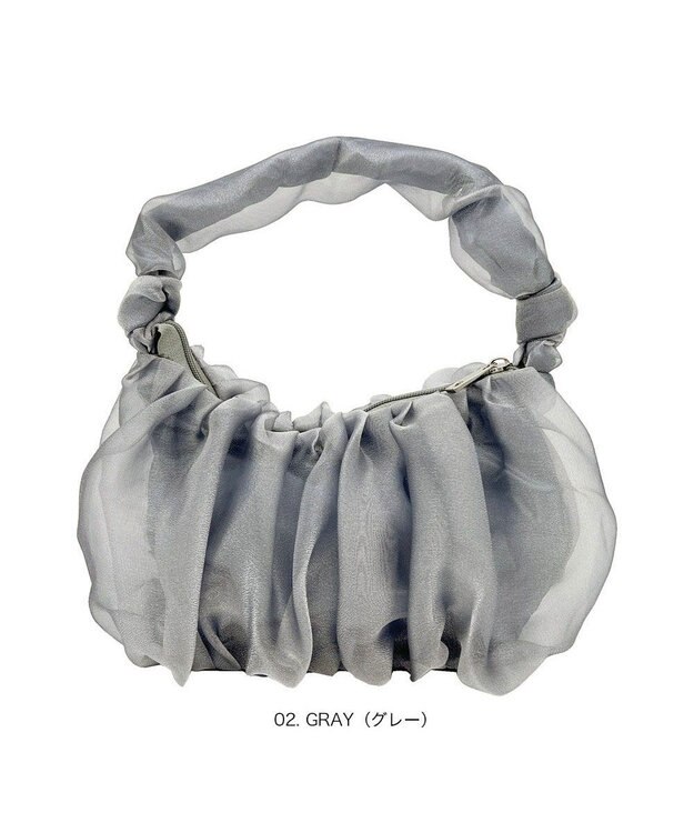 ROOTOTE 3640【メタリックレース】SC.ベビールー.チュールワンハンドル-A 02：グレー