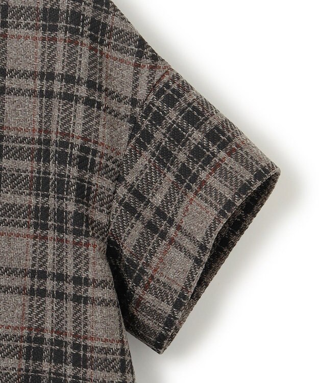 23区 【洗える】ツイーディーエトワール ブラウス ブラウンチェック