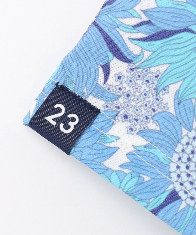 23区GOLF 【MEN】【キングサイズ/UVケア・吸水速乾】スプリングフラワー柄 半袖ポロシャツ ダルブルー系5