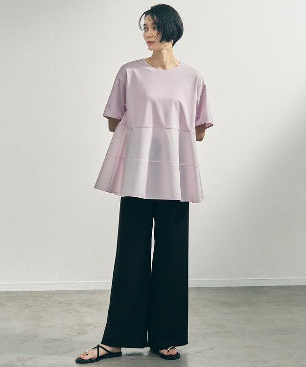 UNFILO BEAUTY FORM-T コンビティアード Ｔシャツ ピンク