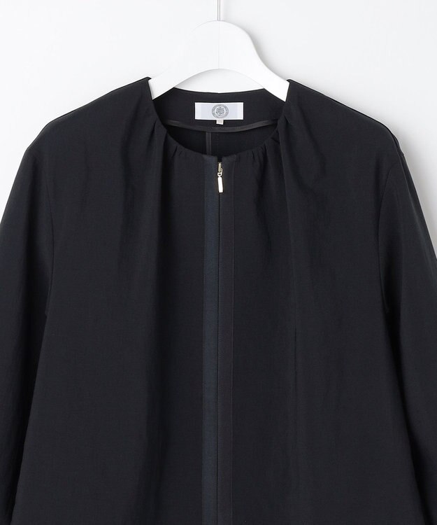 J.PRESS LADIES BREEZE COOL トロ ノーカラー ブルゾン ネイビー系