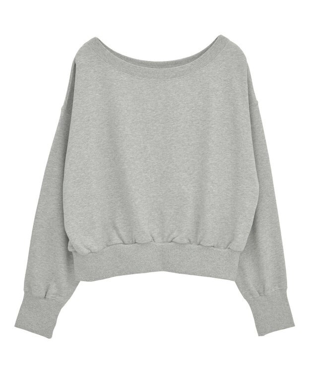 Green Parks オフショルスウェット Gray Mixture