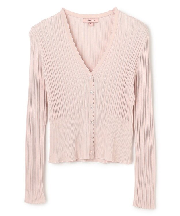 TOCCA EYELET AJISAI カーディガン ピンク系