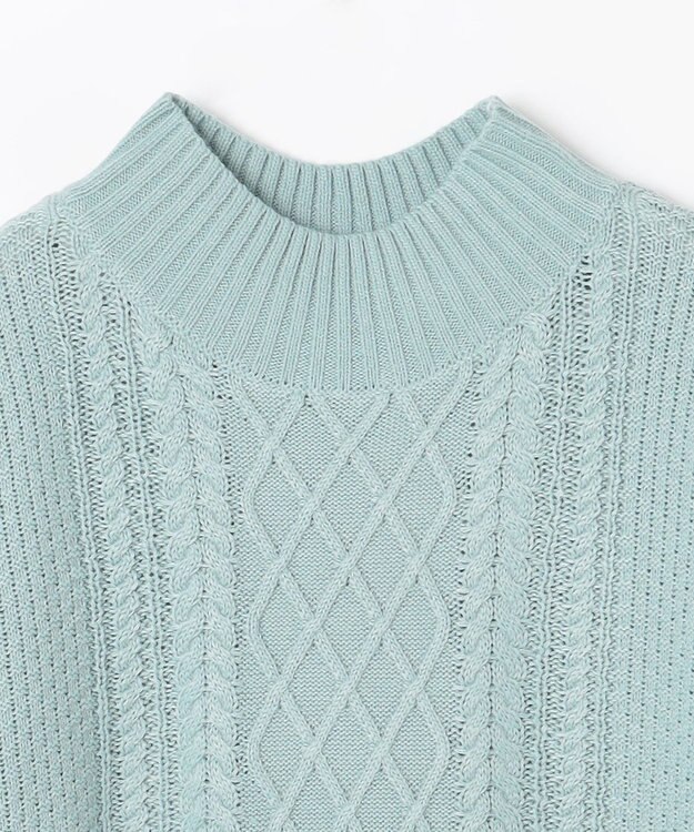 ANY L ソフトタッチケーブルニットチュニック ミント