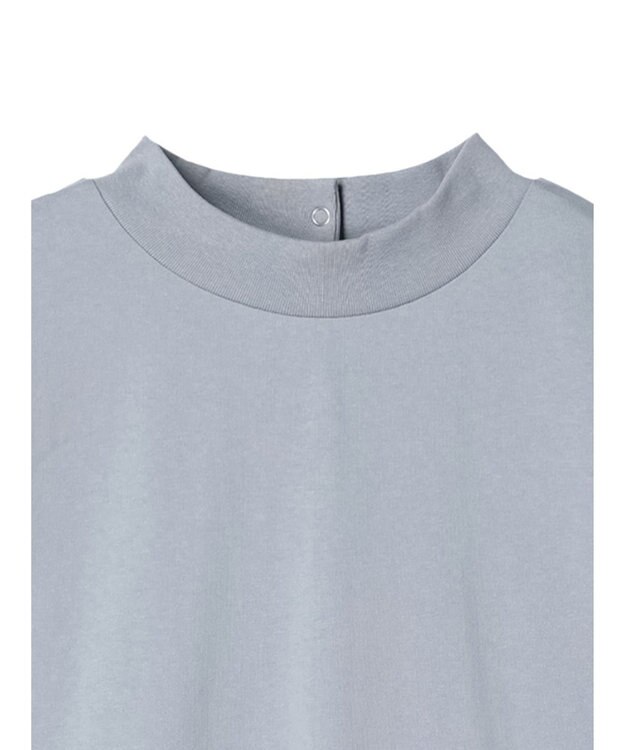 CRAFT STANDARD BOUTIQUE 接触冷感モックネックリングドットプルオーバー Sax